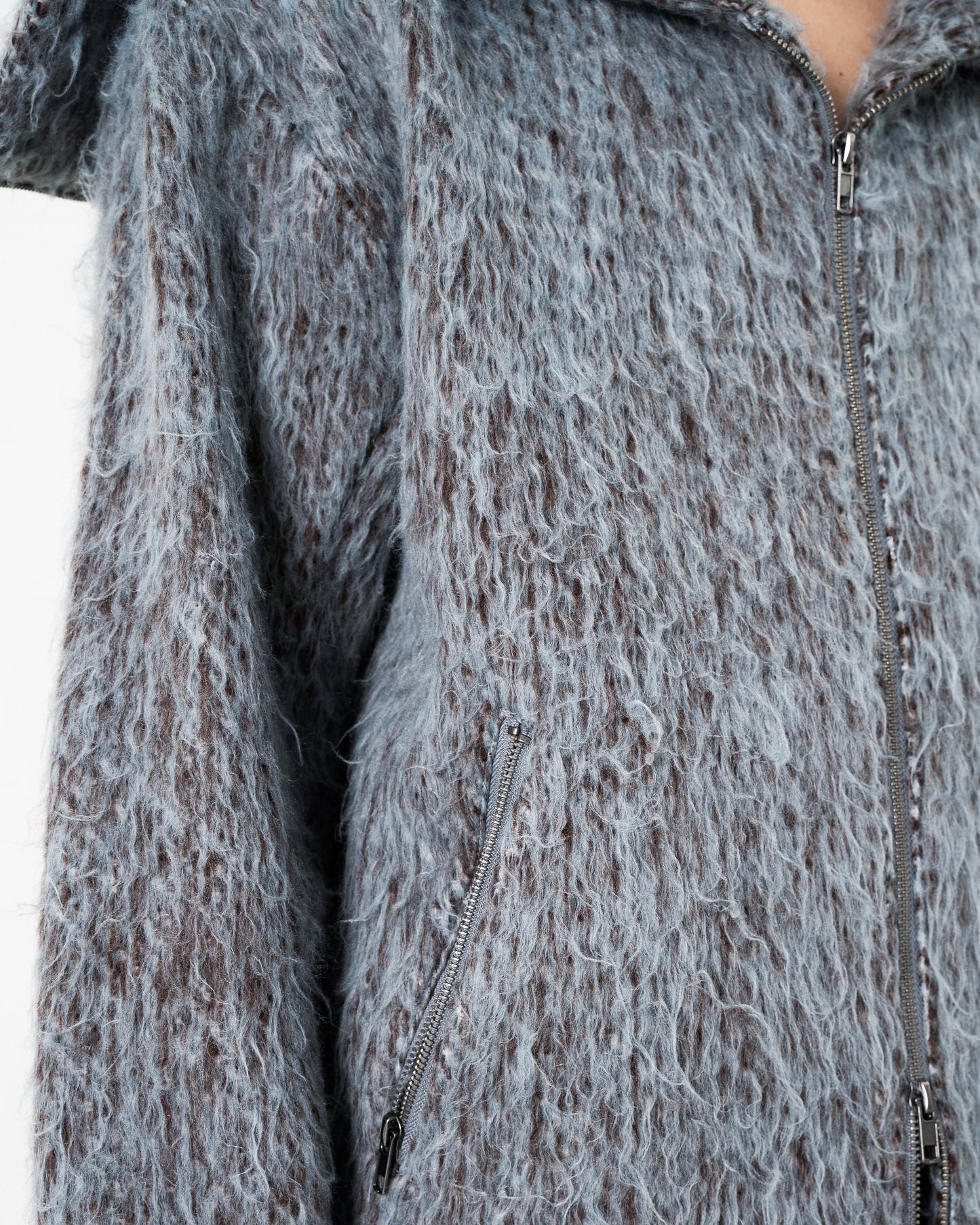 SAILOR COLLAR SHAGGY HOODIE