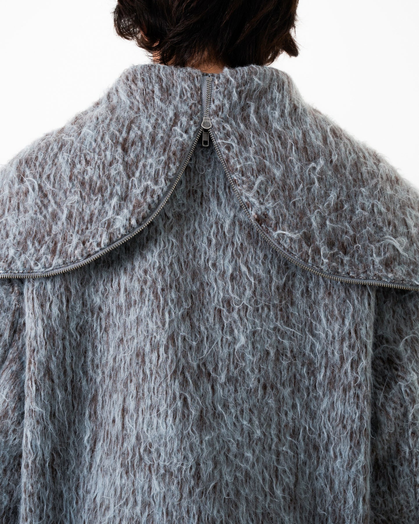 SAILOR COLLAR SHAGGY HOODIE