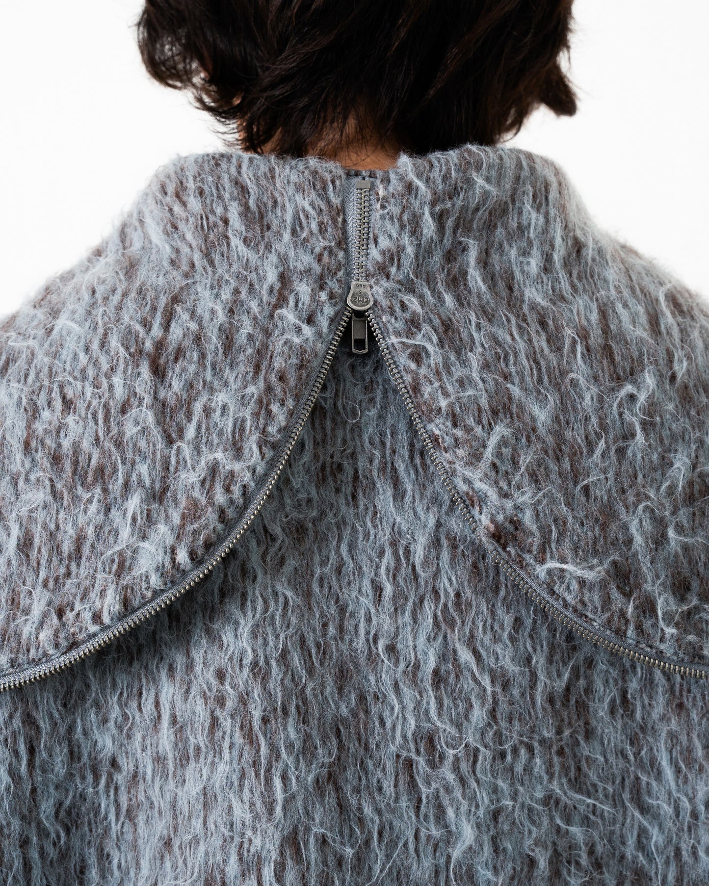 SAILOR COLLAR SHAGGY HOODIE