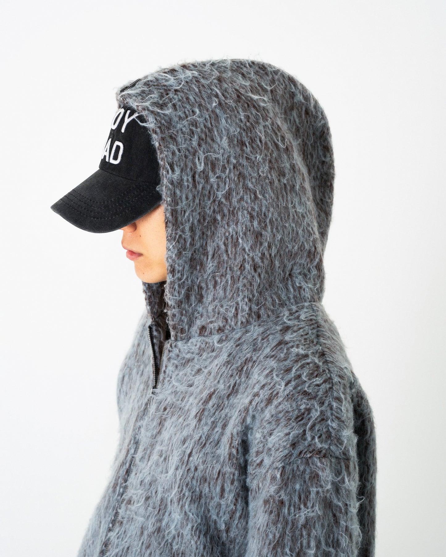 SAILOR COLLAR SHAGGY HOODIE