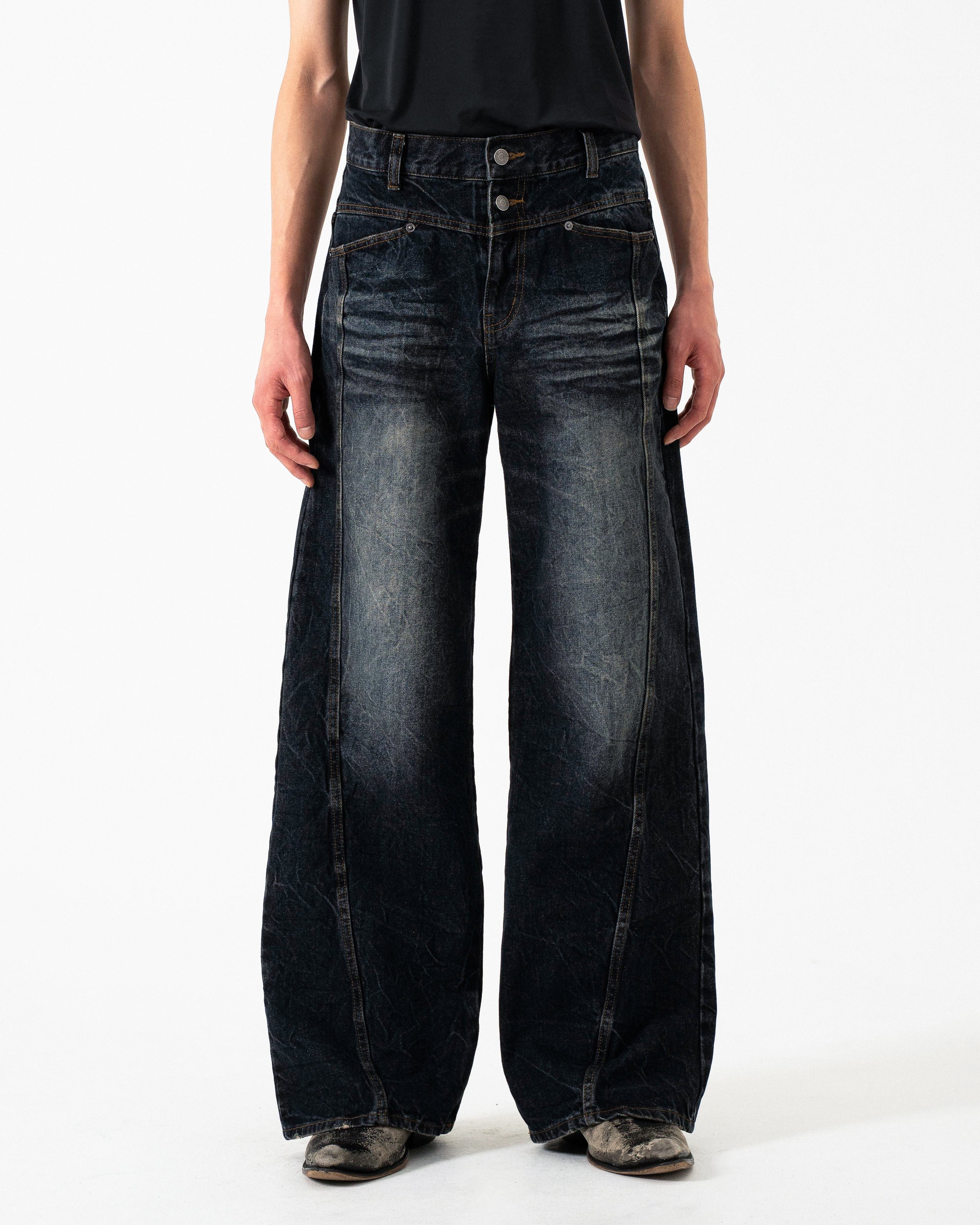 CRUSH FADE SIDE SEEM BOOTS CUT JEANS – CAMPHOR WOOD - OFFICIAL