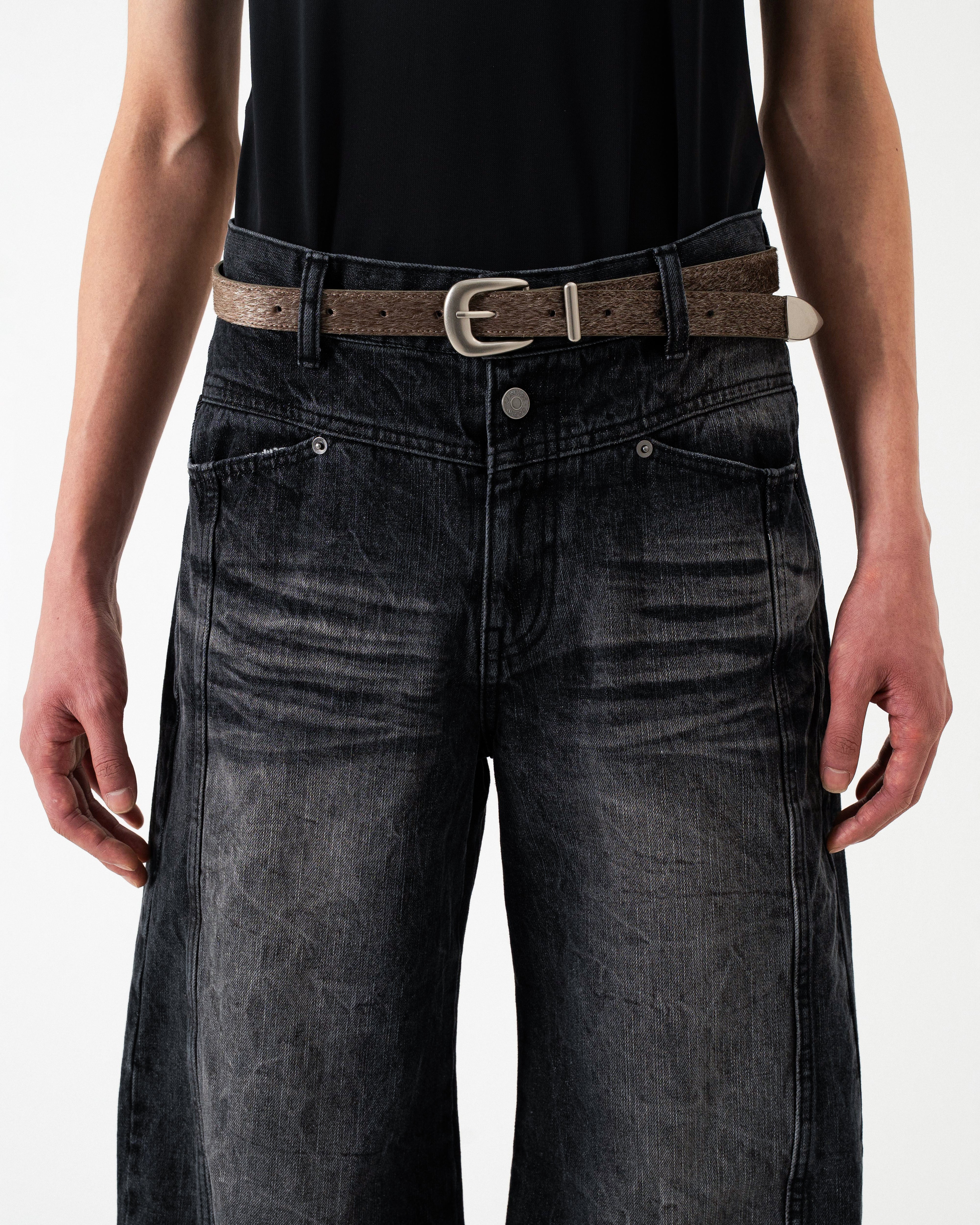 CRUSH FADE SIDE SEEM BOOTS CUT JEANS – CAMPHOR WOOD - OFFICIAL