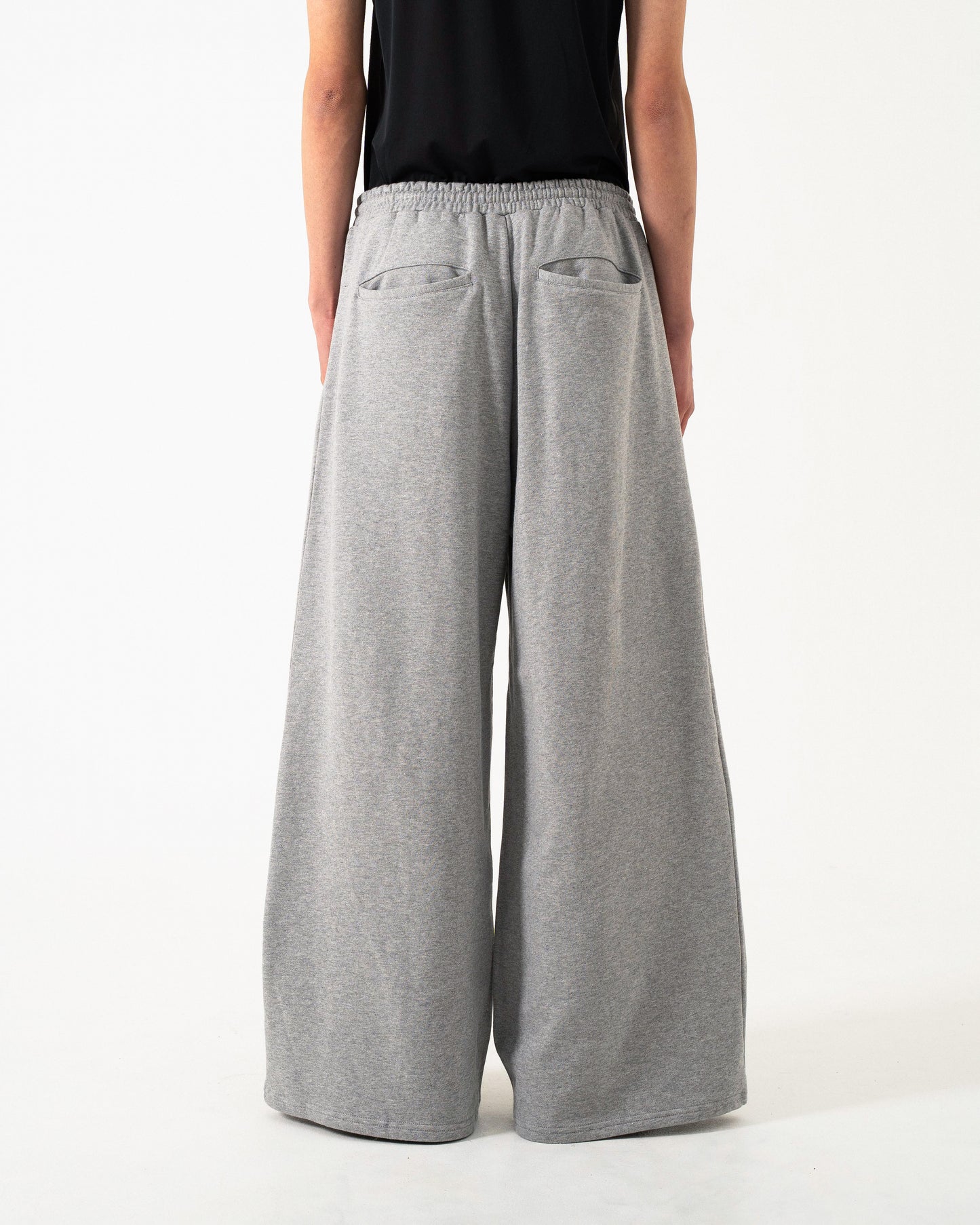 WIDE BAGGY GRIDDER SWEAT PANTS