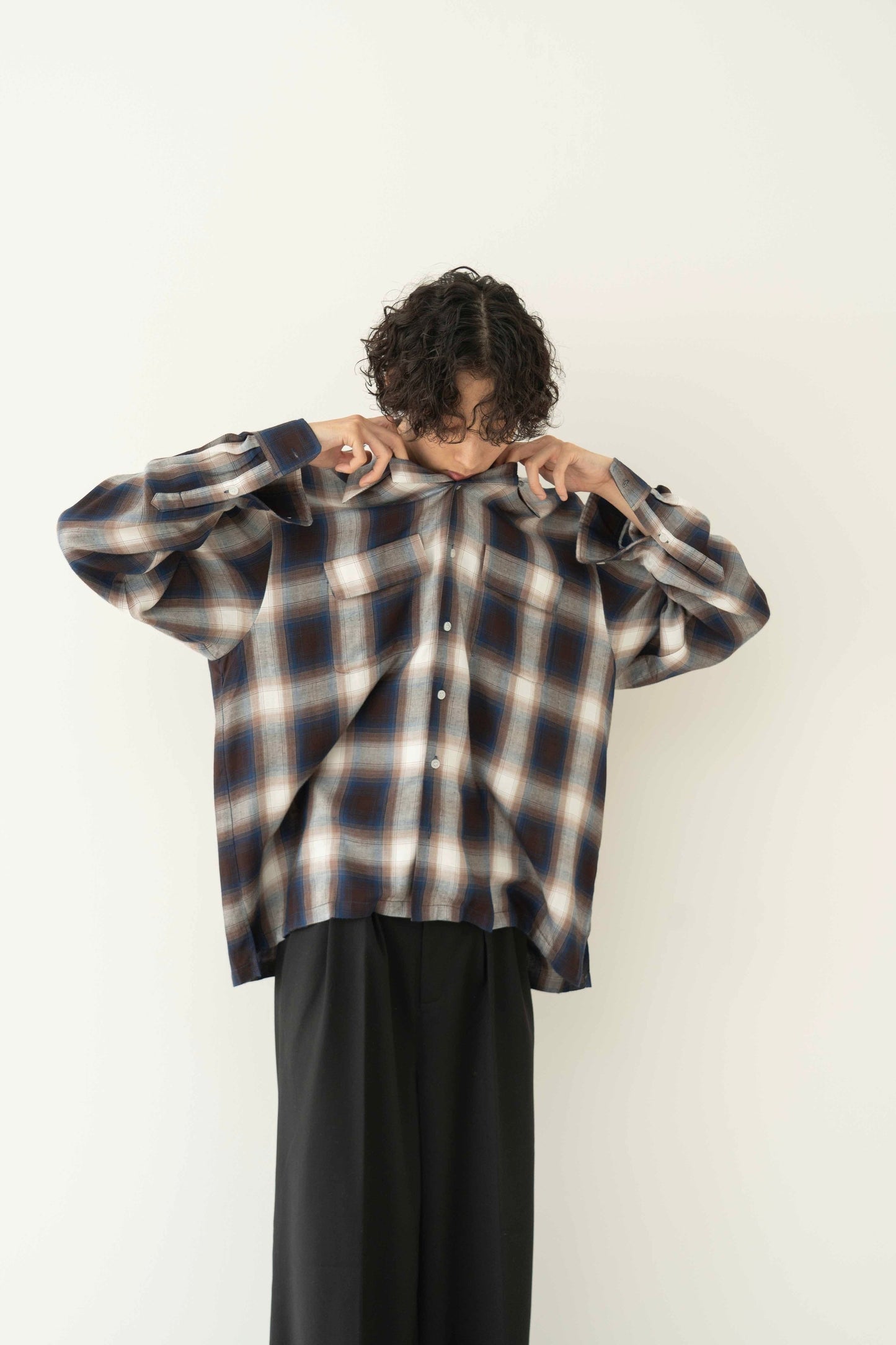 Rayon ombre check shirts