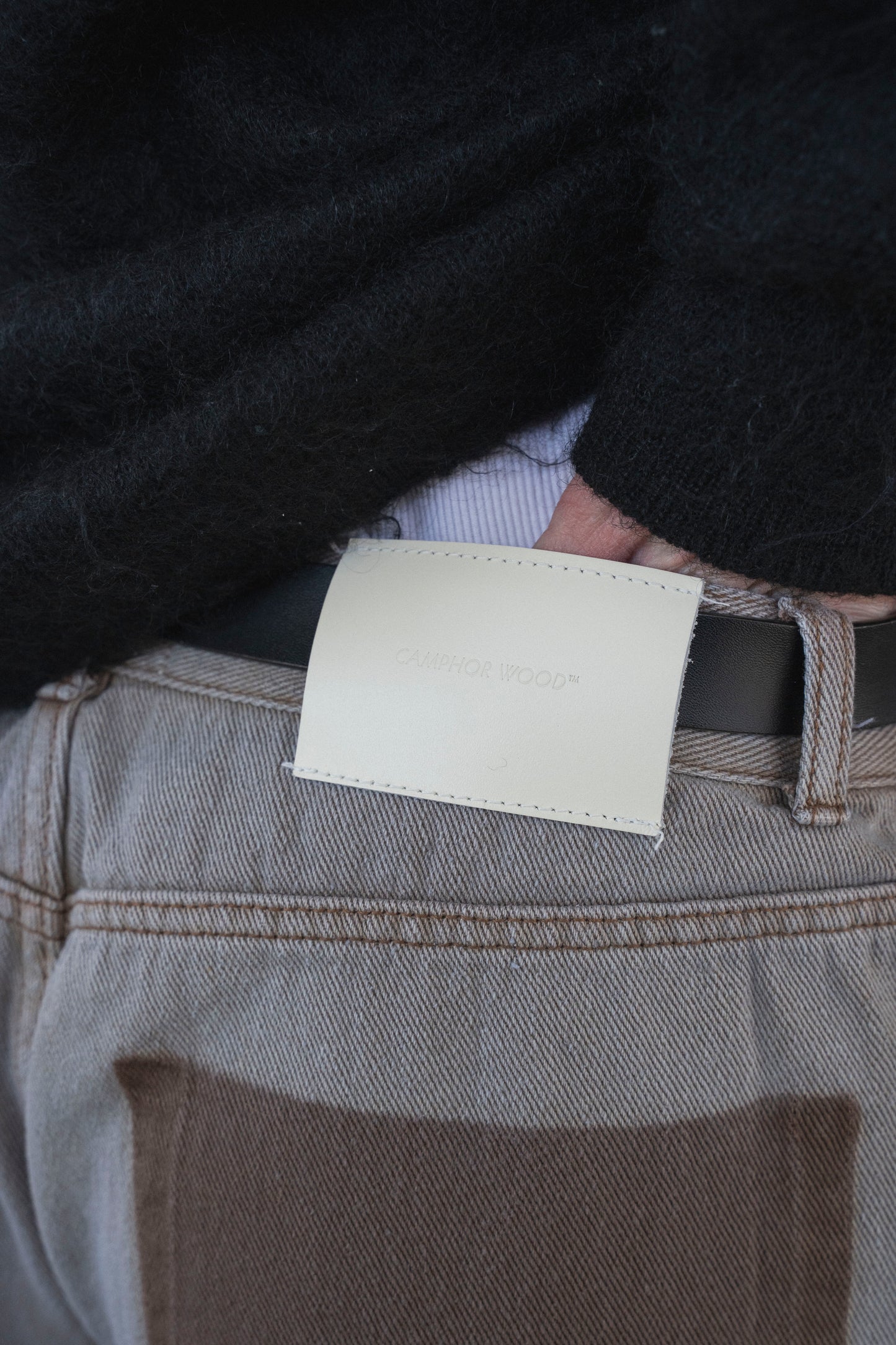 fade blast semi-baggy denim