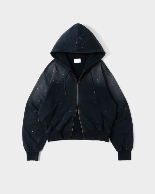 FADED PAINT DOUBLE ZIP HOODIE