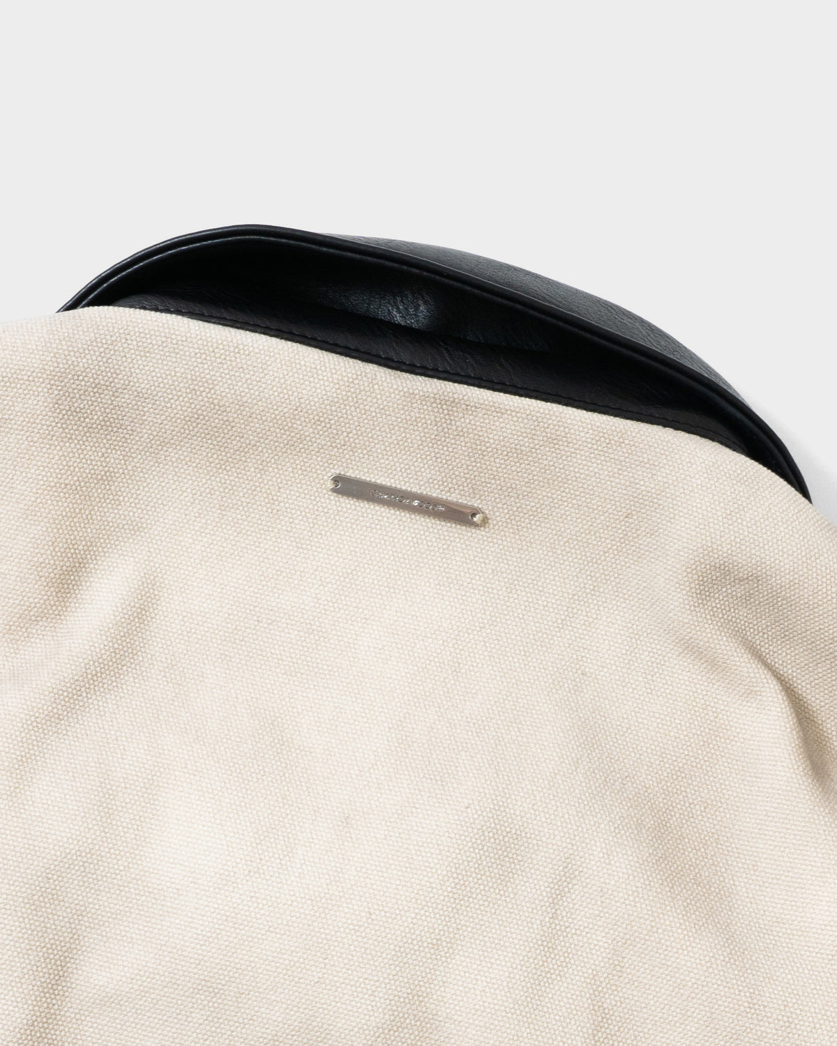 FAUX LEATHER COLLAR FADED DETROIT JACKET