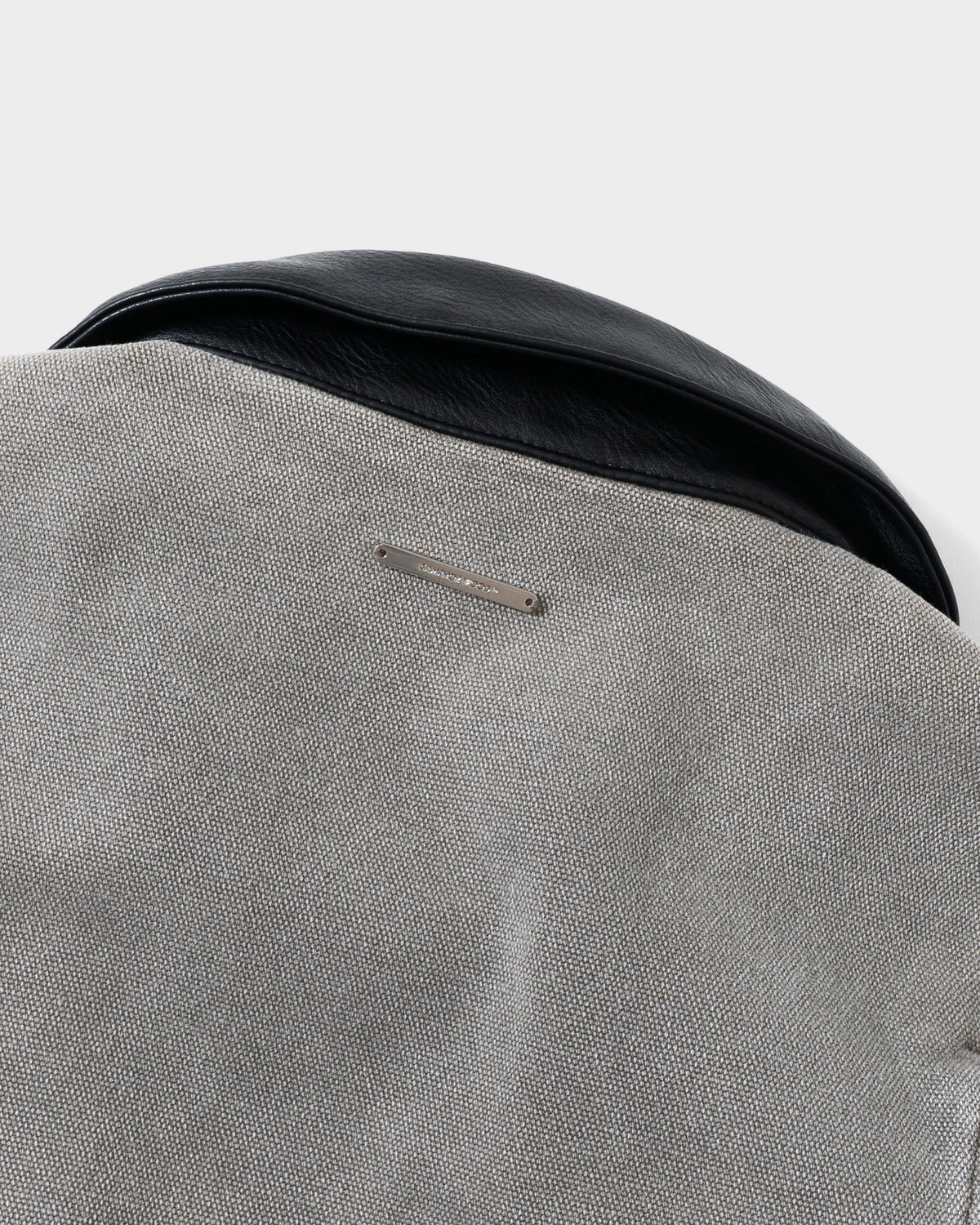 FAUX LEATHER COLLAR FADED DETROIT JACKET