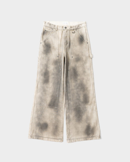 FADED DOUBLE KNEE PAINTER PANTS
