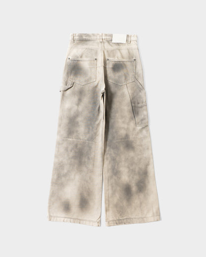 FADED DOUBLE KNEE PAINTER PANTS