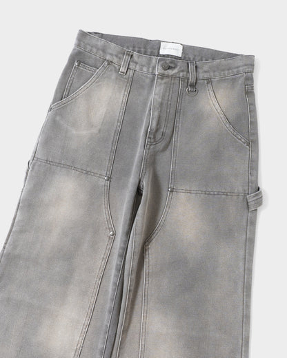 FADED DOUBLE KNEE PAINTER PANTS