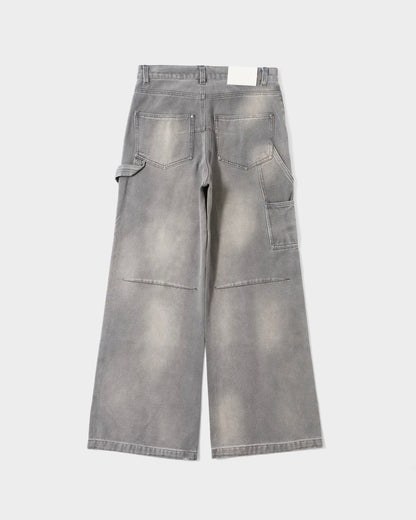 FADED DOUBLE KNEE PAINTER PANTS