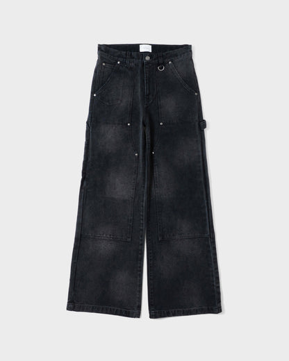 FADED DOUBLE KNEE PAINTER PANTS