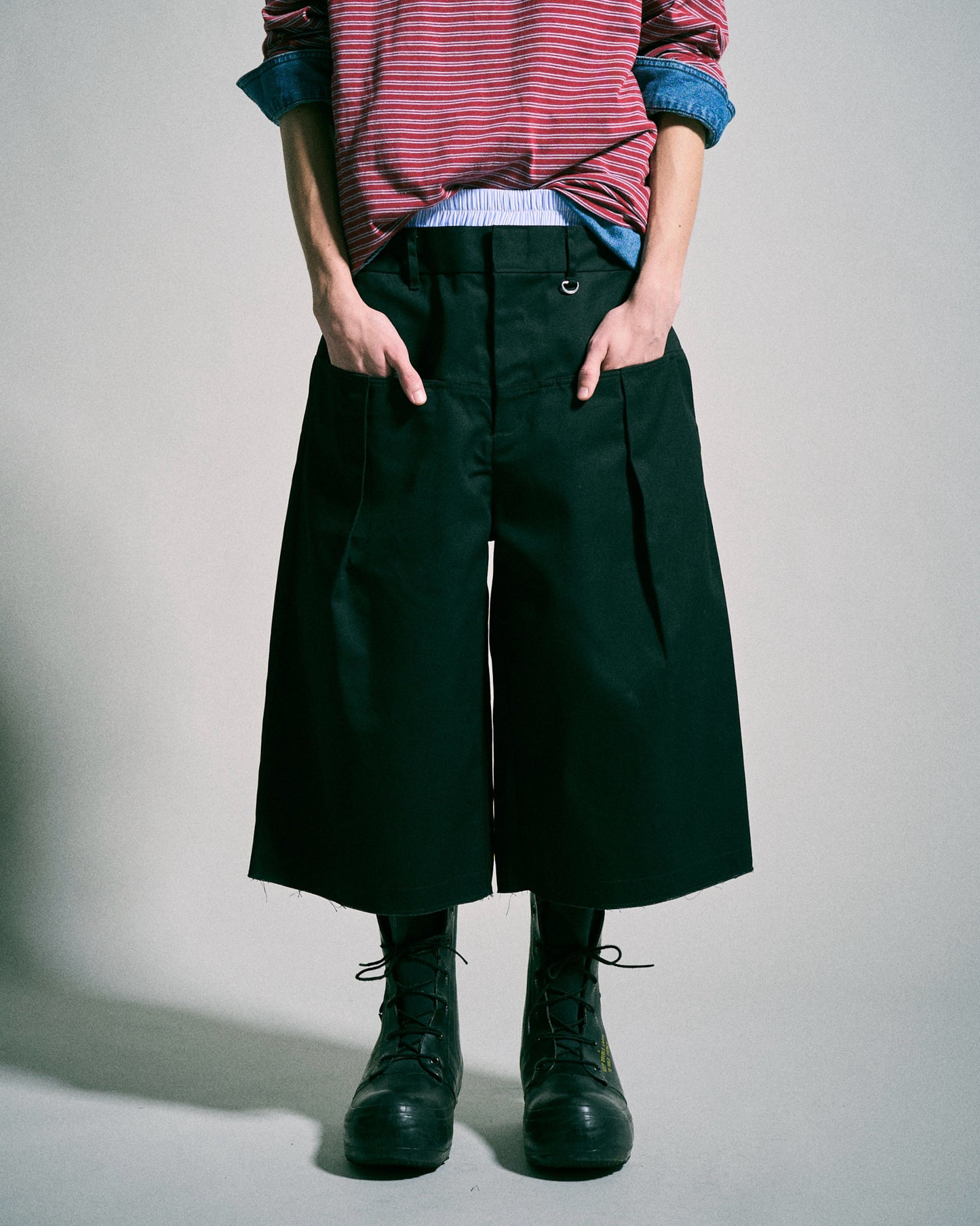 【 Dickies®︎×CAMPHORWOOD 】LAYERED BOXER CUT-OFF WIDE CHINO SHORTS