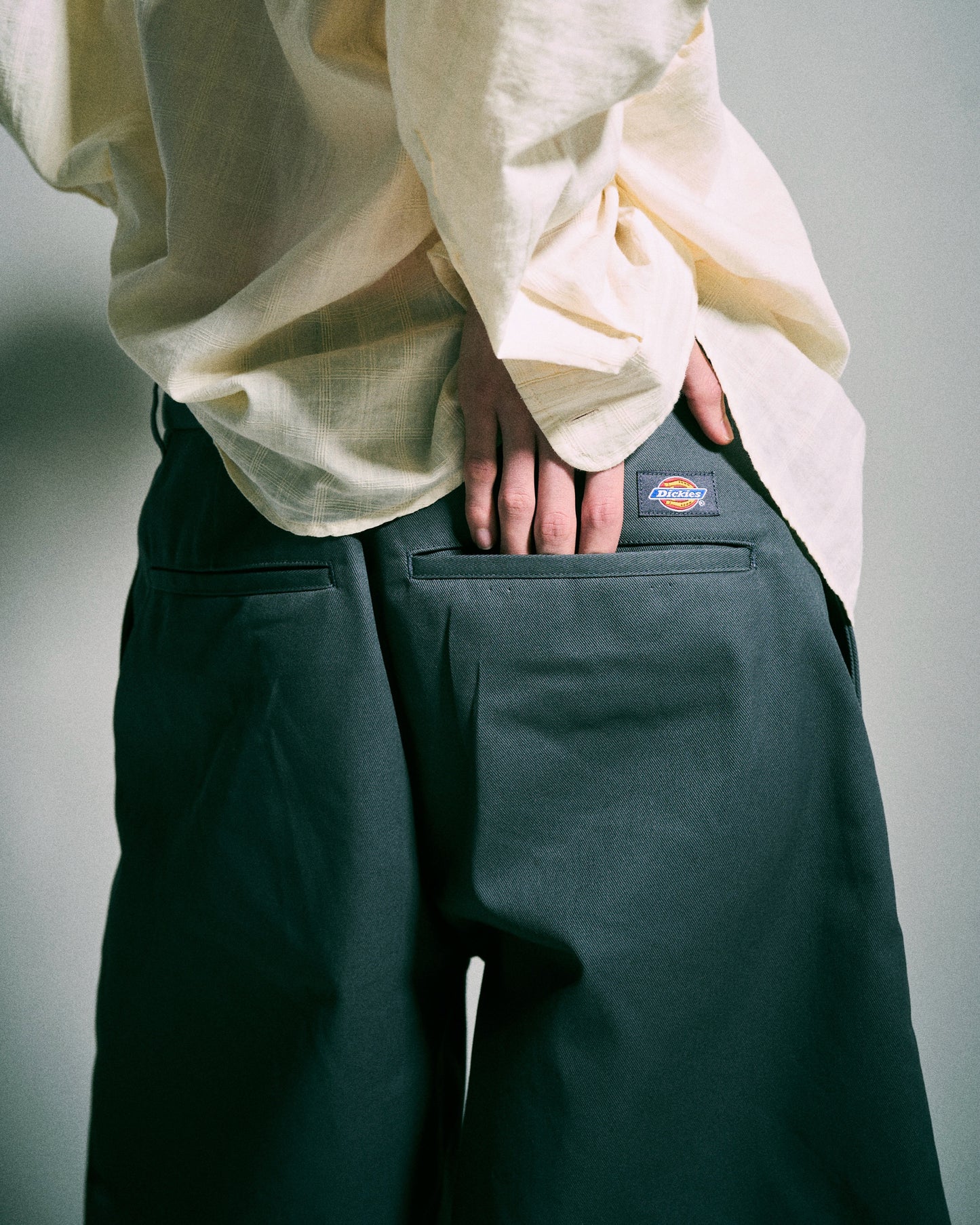 【 Dickies®︎×CAMPHORWOOD 】LAYERED BOXER CUT-OFF WIDE CHINO SHORTS