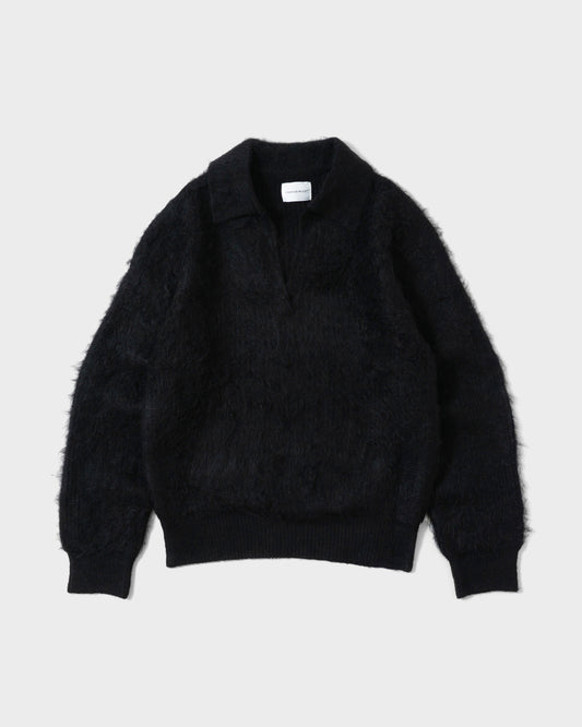 MOHAIR TOUCH SUPER SHAGGY SKIPPER KNIT SHIRT