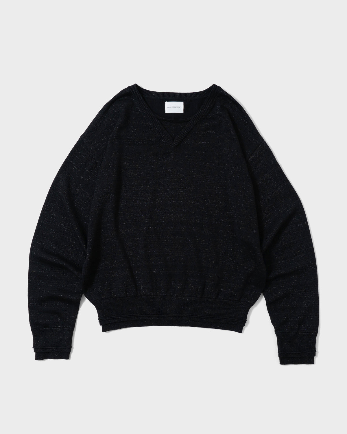 DOUBLE LAYERED V-NECK SWEATER