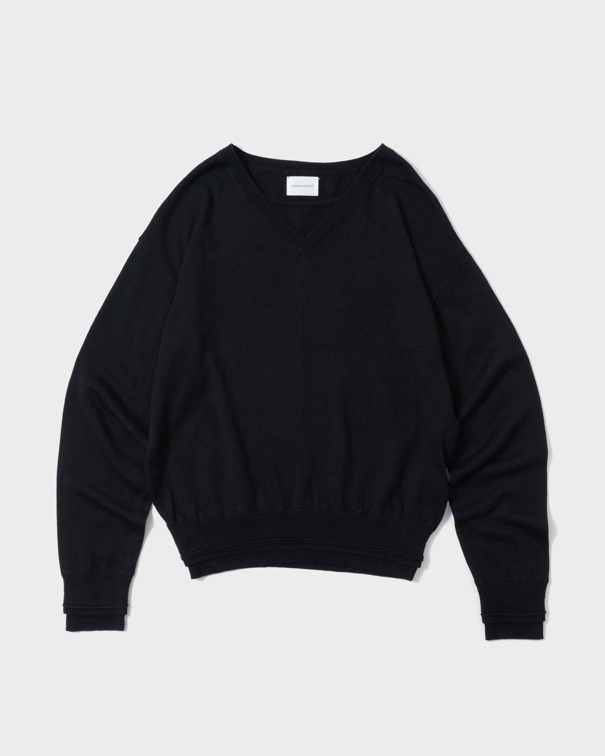 DOUBLE LAYERED V-NECK SWEATER