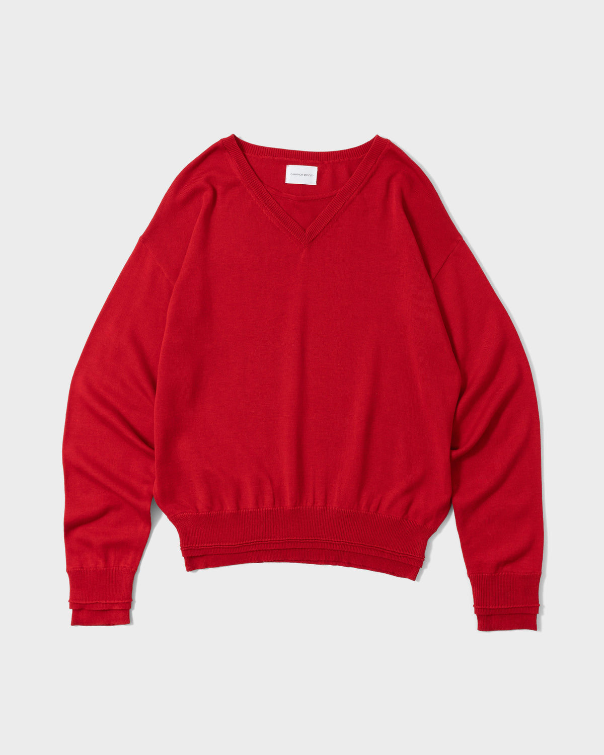 DOUBLE LAYERED V-NECK SWEATER