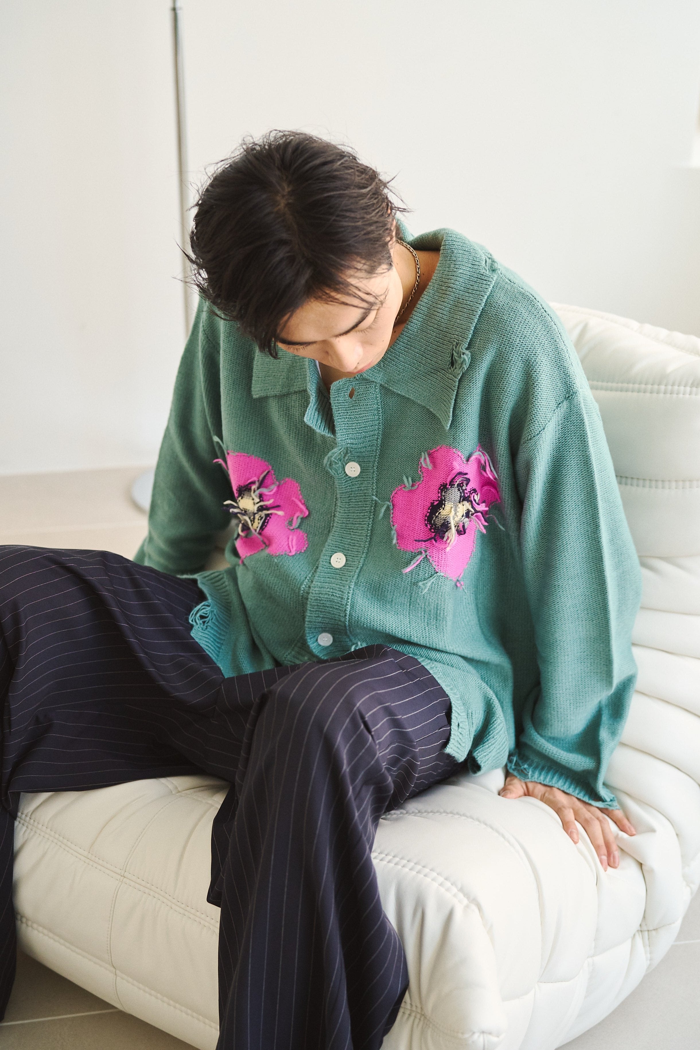 トップス Camphor Wood flower Cuba shirt cardigan flower motif knit shirt cardigan – CAMPHOR WOOD - OFFICIAL