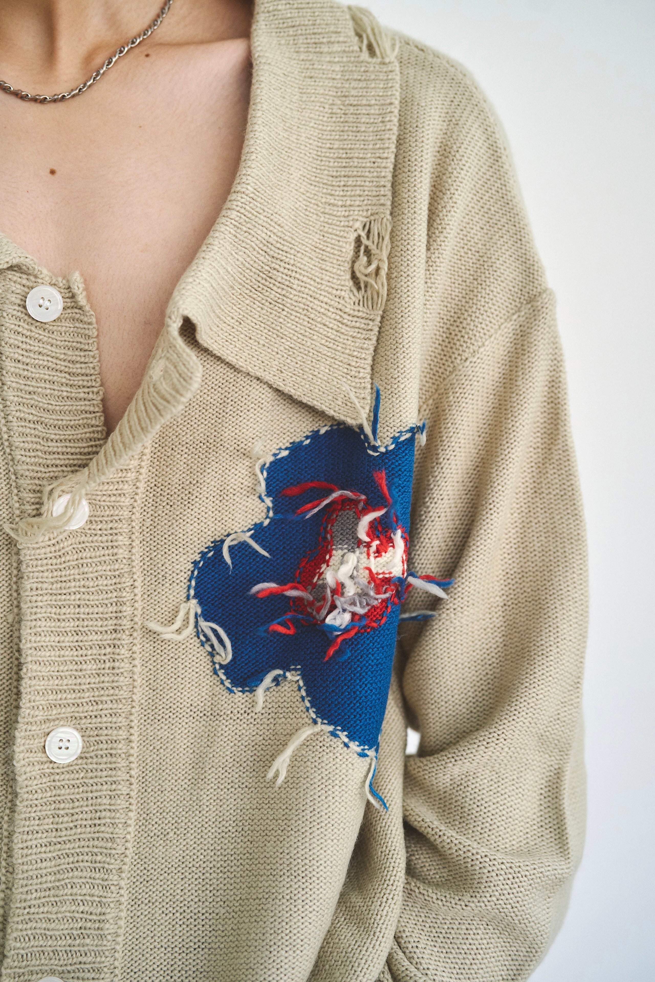 flower motif knit shirt cardigan – CAMPHOR WOOD - OFFICIAL