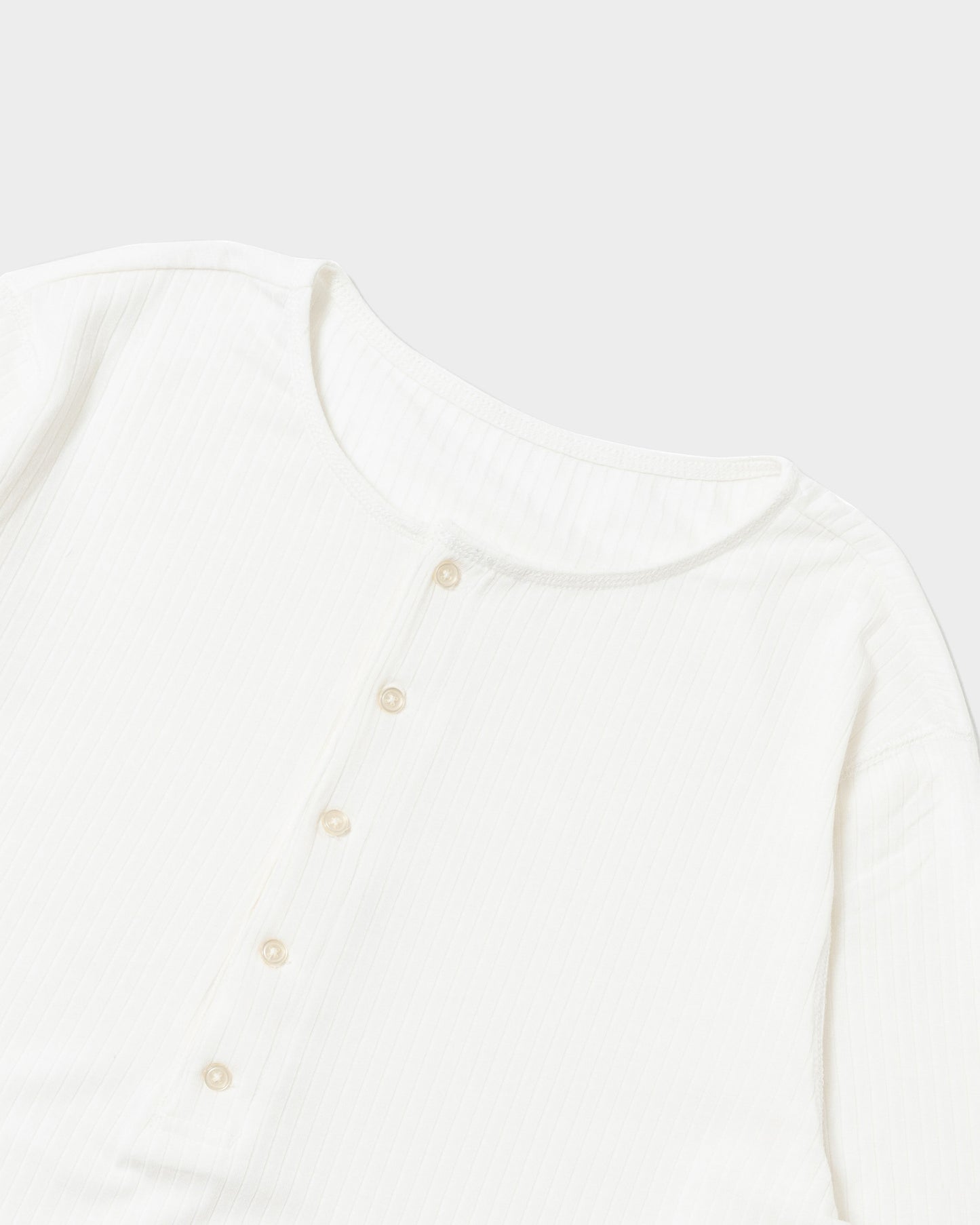 RIB HENLEY NECK L/S TEE