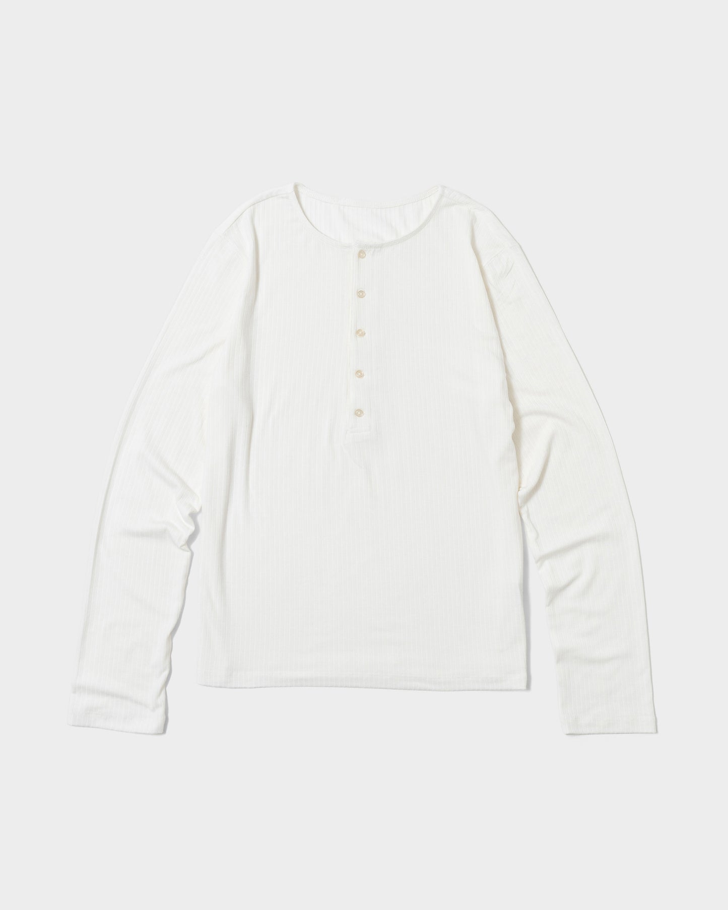 RIB HENLEY NECK L/S TEE