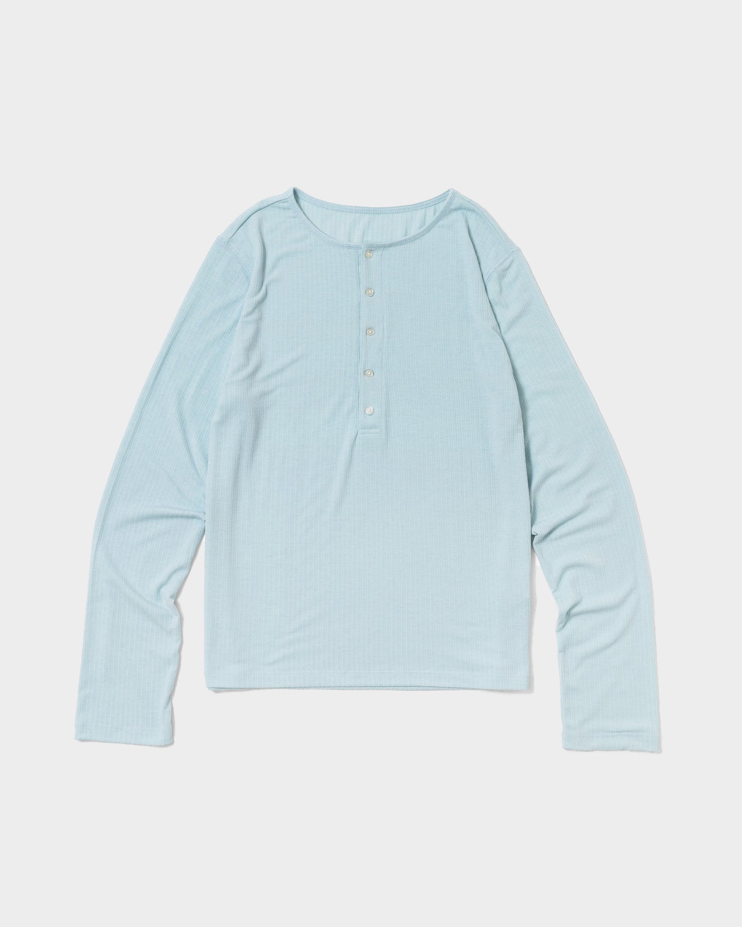 RIB HENLEY NECK L/S TEE