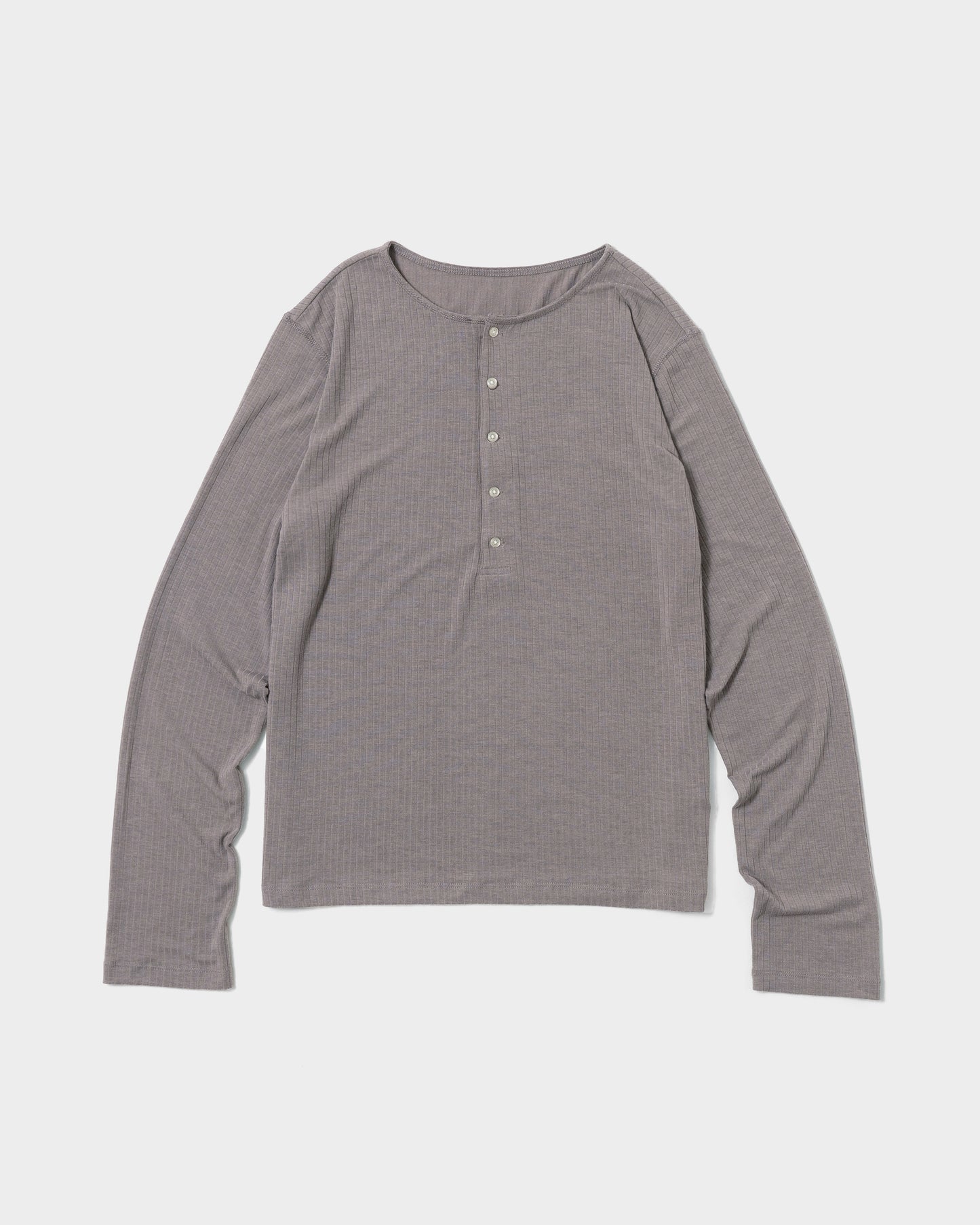 RIB HENLEY NECK L/S TEE