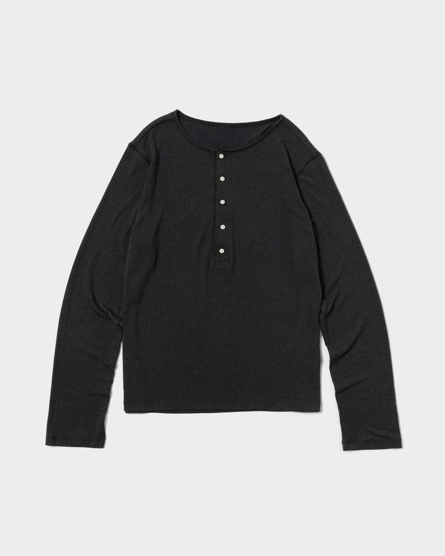RIB HENLEY NECK L/S TEE