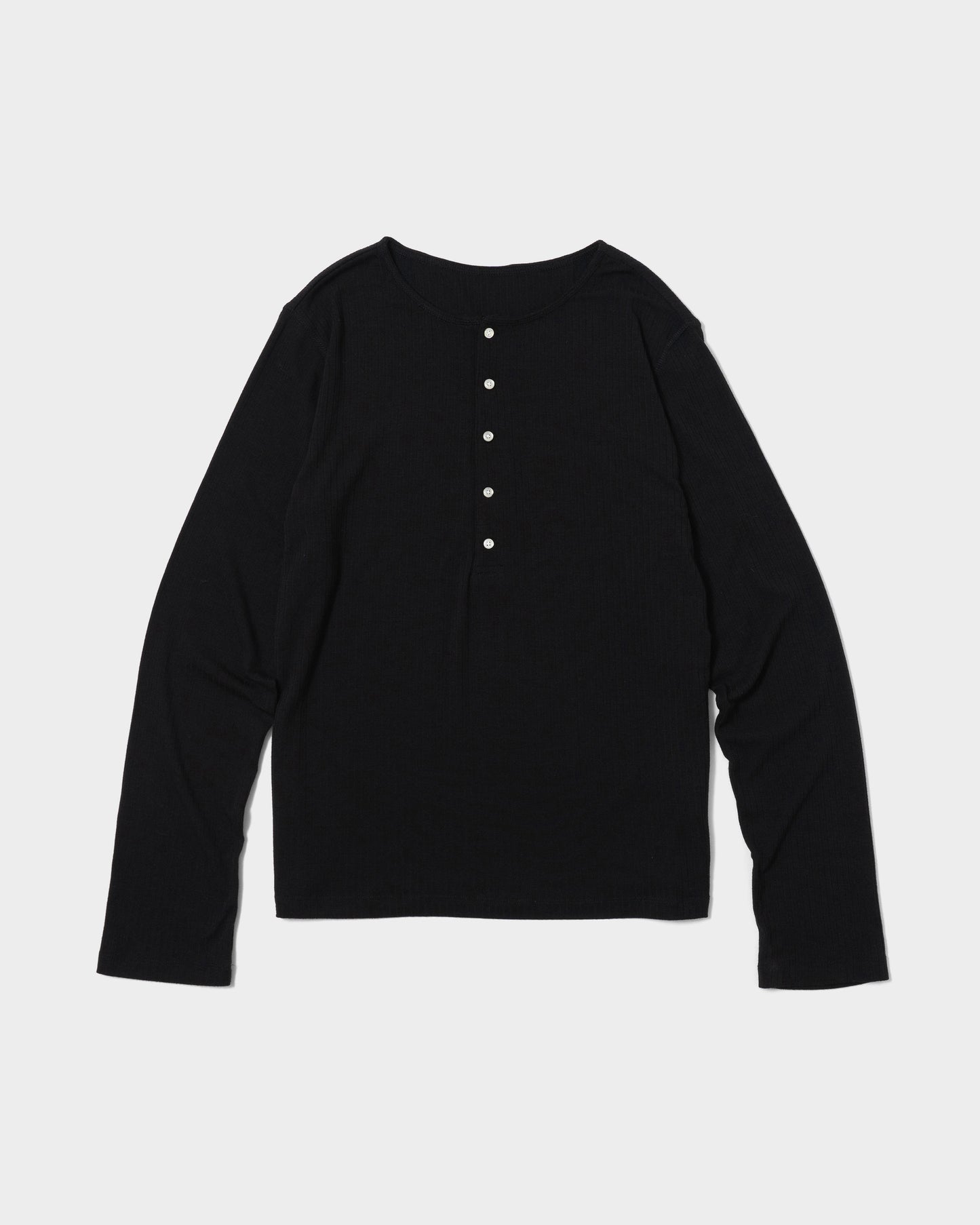 RIB HENLEY NECK L/S TEE