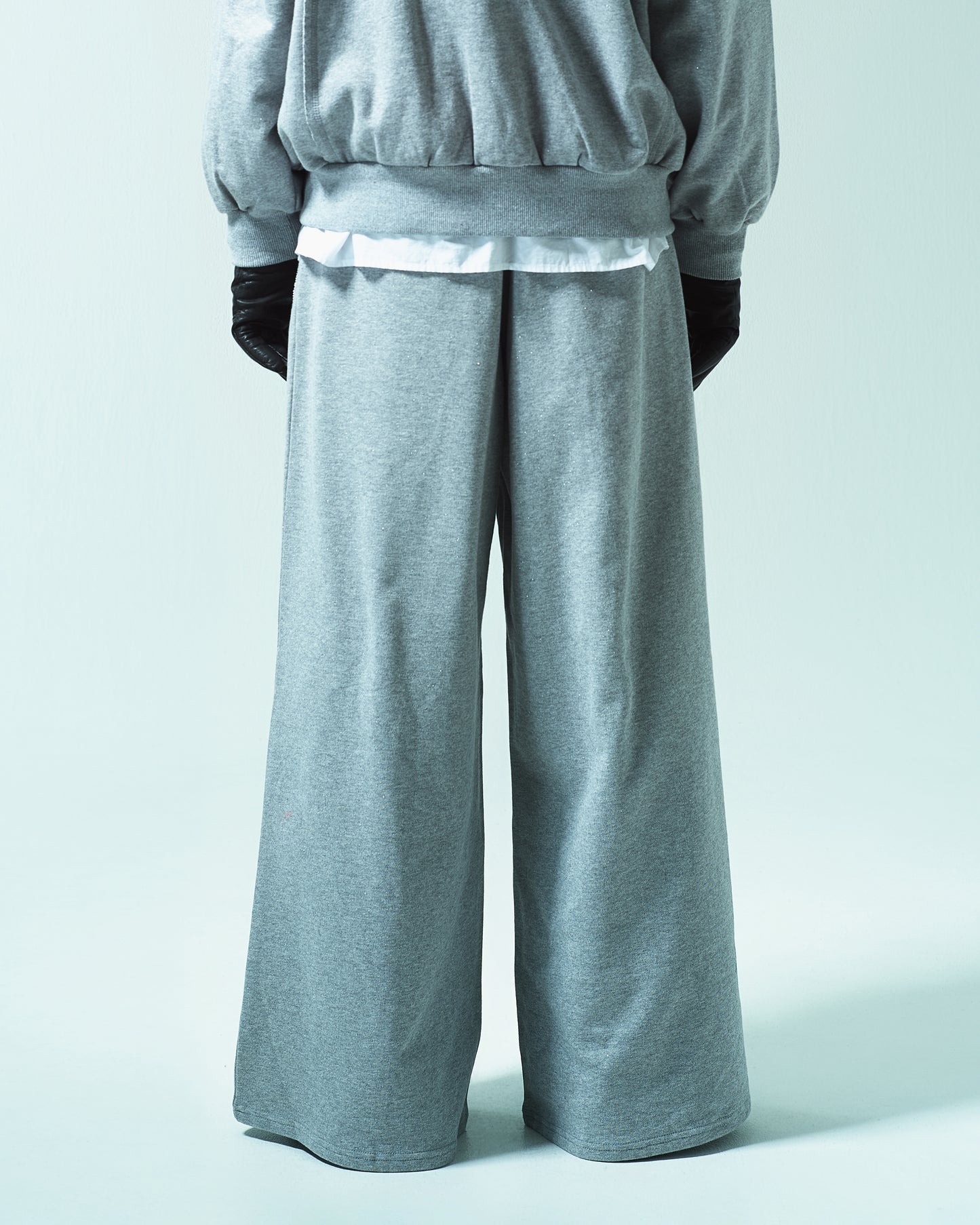 WIDE BAGGY GRIDDER SWEAT PANTS
