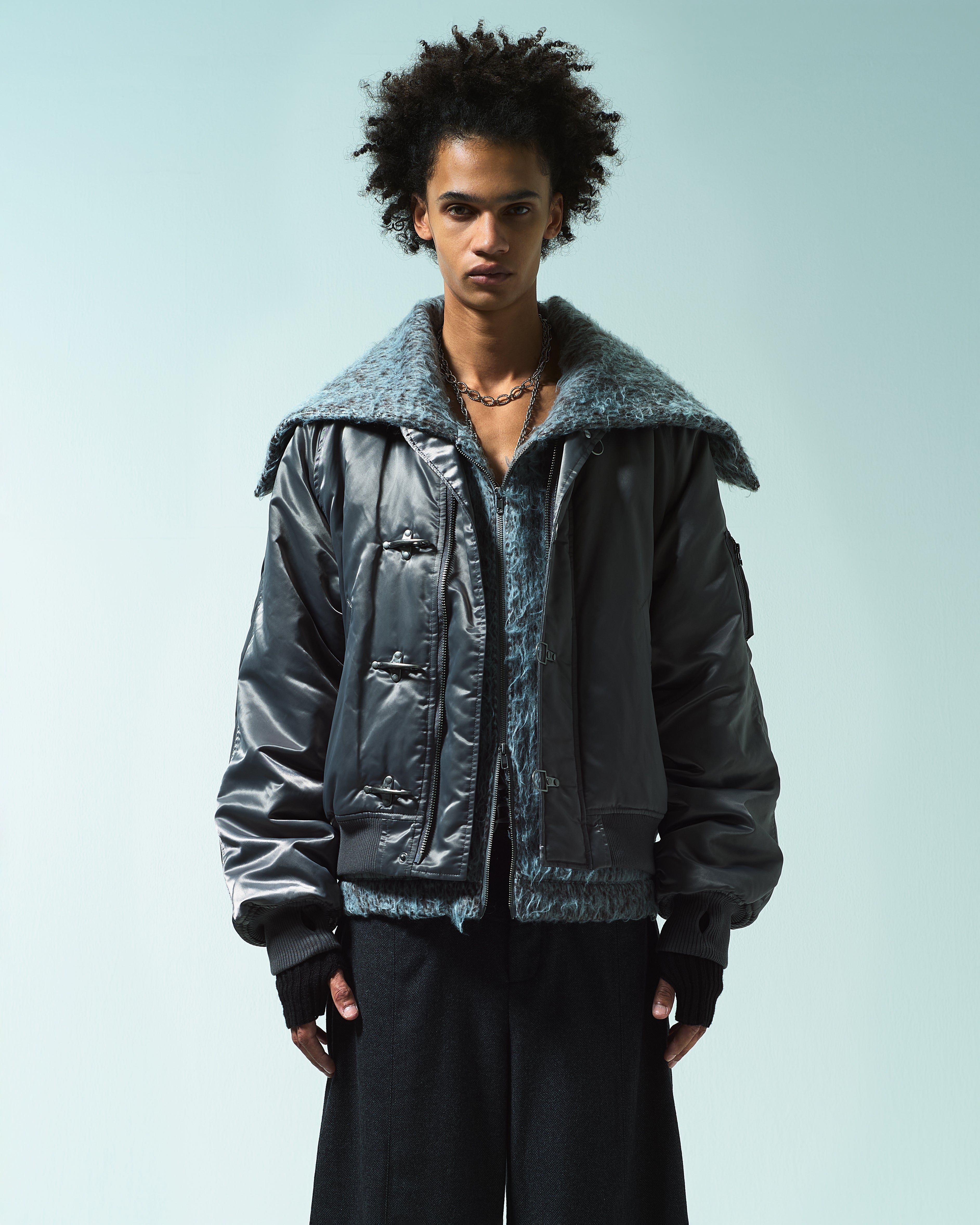 SAILOR COLLAR SHAGGY HOODIE – CAMPHOR WOOD - OFFICIAL ONLINE STORE