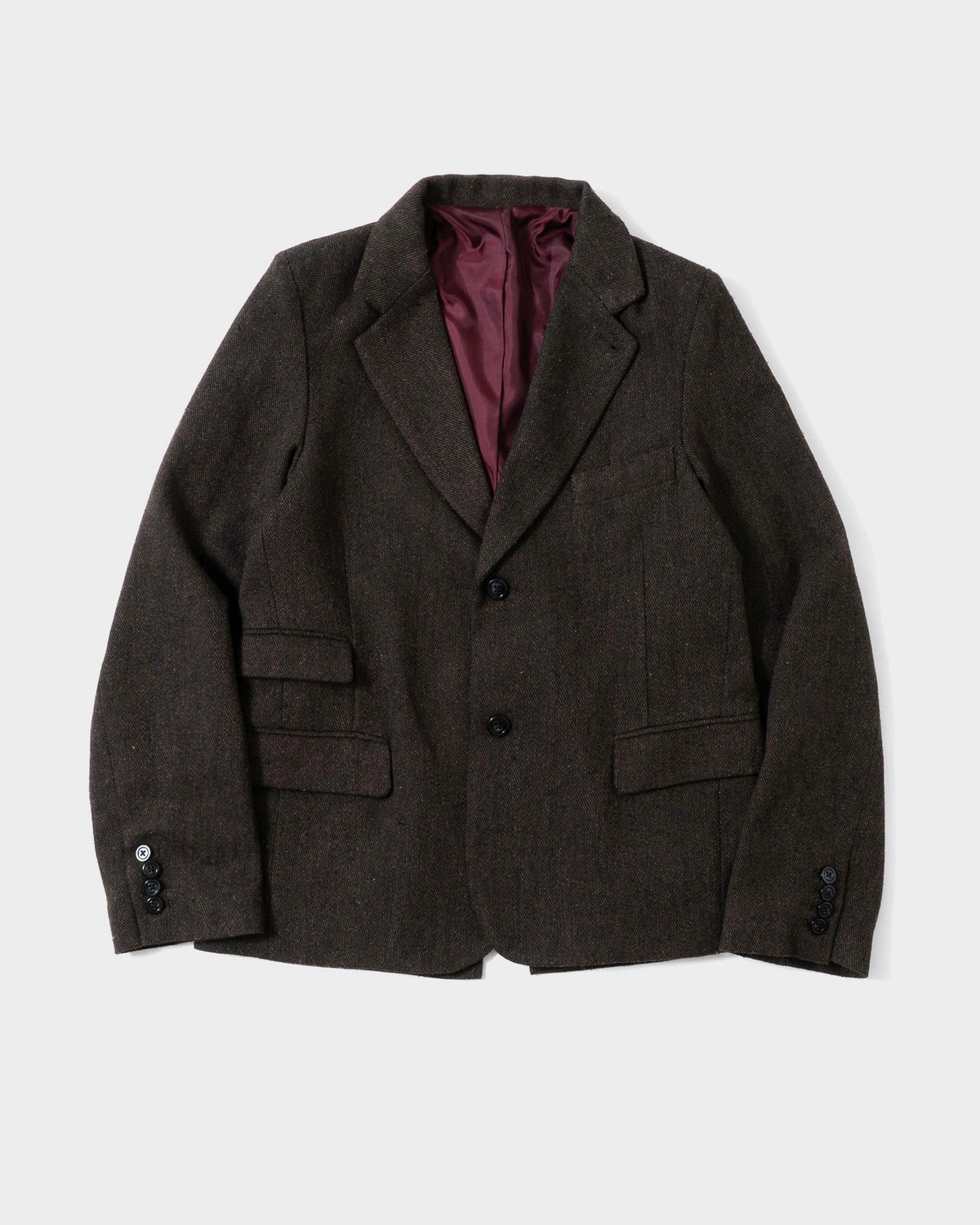 SINGLE BREASTED TWEED TAILORED JACKET