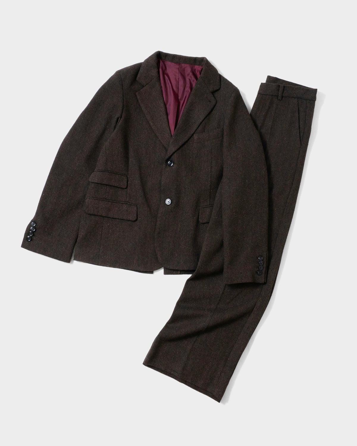 SINGLE BREASTED TWEED TAILORED JACKET
