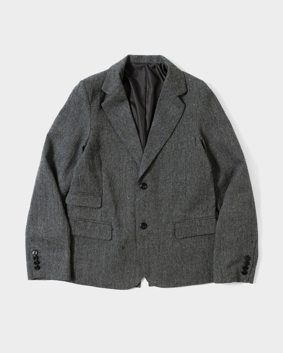 SINGLE BREASTED TWEED TAILORED JACKET
