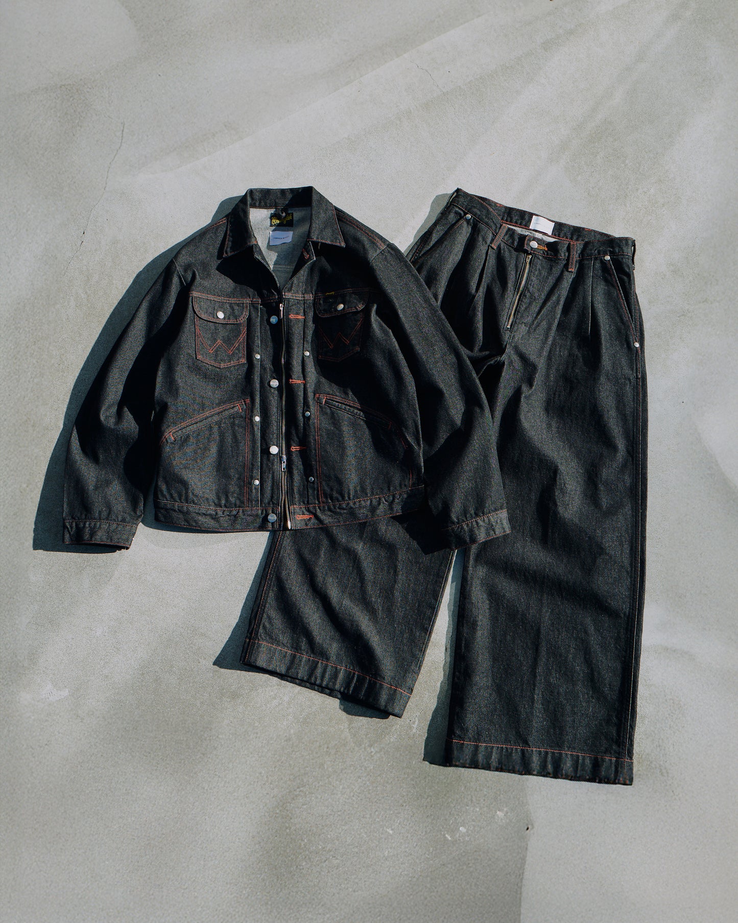 【Wrangler × CamphorWood】 custom 2way trucker denim jacket  【124MJ×24MJZ】